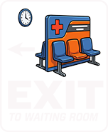 Exit to waiting room